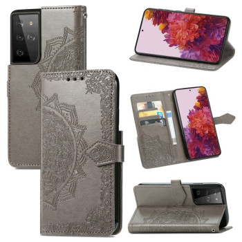 Чохол-книжка Mandala Samsung Galaxy S21 Ultra - сірий