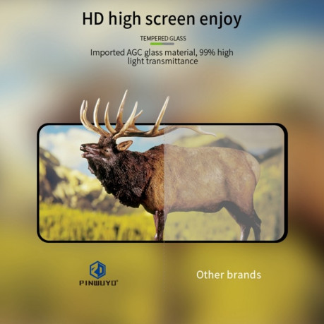 Защитное стекло PINWUYO 9H 3D Full Screen на OPPO Reno12 F / A3 - черное