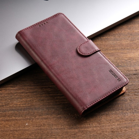 Чехол-книжка N.BEKUS CSJ-P1 Solid Color Leather на Google Pixel 8a - винно-красная