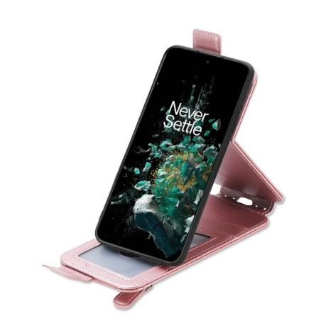 Фліп-чохол Zipper Wallet Vertical для OnePlus 10T - рожеве золото