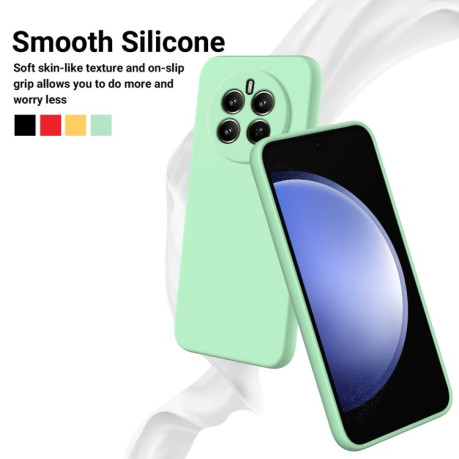 Силиконовый чехол Solid Color Liquid Silicone на Realme 12+ 5G/12 4G/13 4G - зеленый