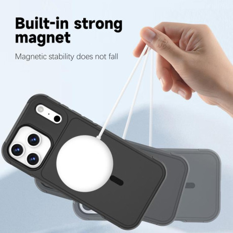 Противоударный чехол RedPepper Armor Magsafe PC Hybrid TPU для iPhone 17 Pro Max - черный