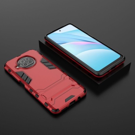 Противоударный чехол Invisible Holder на Xiaomi Mi 10T Lite - красный