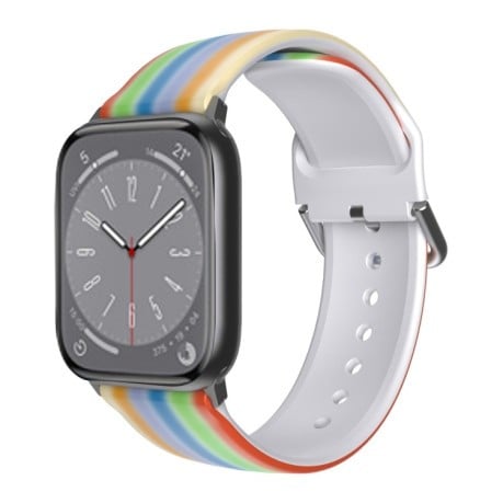 Силіконовий ремінець Breathable для Apple Watch Series 8/7 41mm / 40mm / 38mm - Rainbow