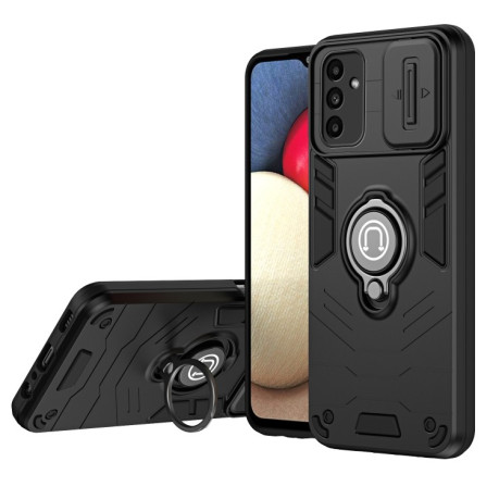 Противоударный чехол Sliding Camshield Ring Holder для Samsung Galaxy A16 5G - черный