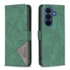 Чехол-книжка с фактурой Rhombus и магнитным хлястиком на Samsung Galaxy A37 5G — зелёный