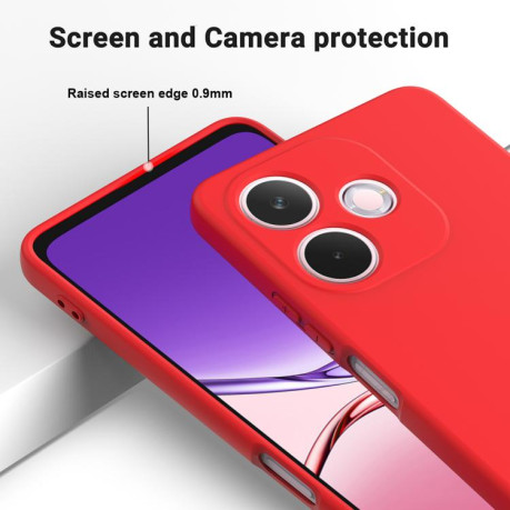 Силіконовий чохол Solid Color Liquid Silicone на OPPO A5 Pro 4G - червоний