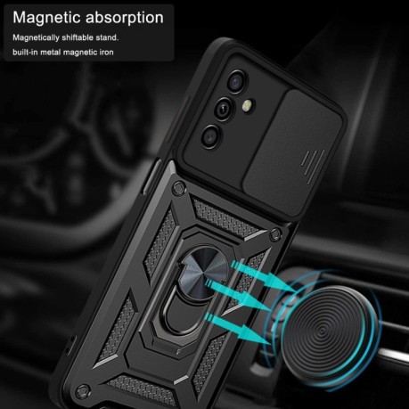 Противоударный чехол Camera Sliding для Samsung Galaxy M52 5G - синий