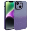 Противоударный чехол Frosted Lens MagSafe для iPhone 15 - серо-фиолетовый