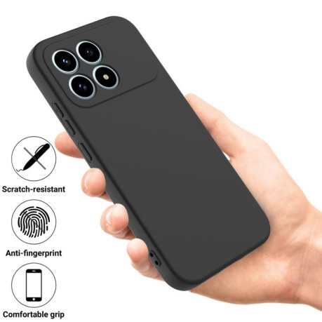 Силиконовый чехол Solid Color Liquid Silicone на Xiaomi Redmi K90 / Poco F8 Pro — чёрный