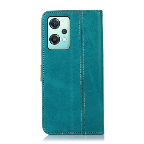 Чехол-книжка Stitching Thread для Realme 9 Pro/OnePlus Nord CE 2 Lite 5G - зеленый