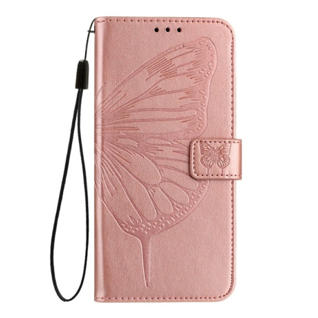 Чохол-книжка Embossed Butterfly для Samsung Galaxy M15 – рожеве золото