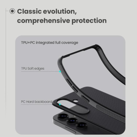 Противоударный чехол NILLKIN Super Frosted для Samsung Galaxy S25 5G - зеленый