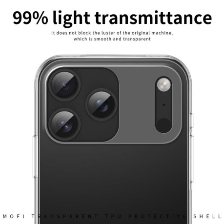 Ультратонкий чехол MOFI Ming Series для iPhone 17 Pro - прозрачный