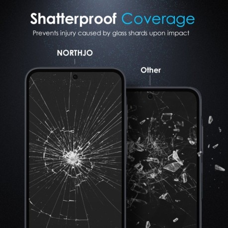 Защитное стекло NORTHJO A++ Screen Protector Full Glue Silk Printing на Samsung Galaxy A56 5G - черное
