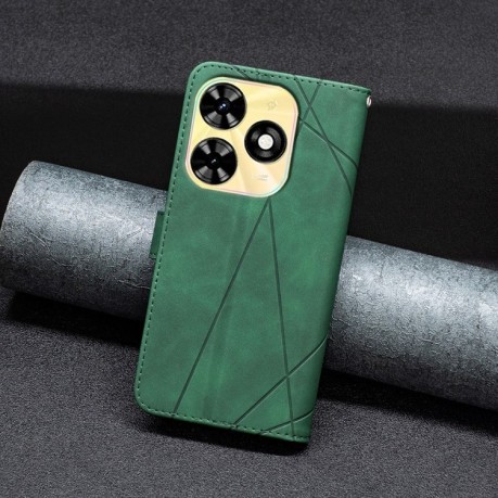 Чехол-книжка Rhombus Texture для Infinix Smart 8 - зеленый