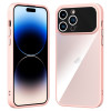 Противоударный чехол Large Window Acrylic для iPhone 15 Pro Max - розовый