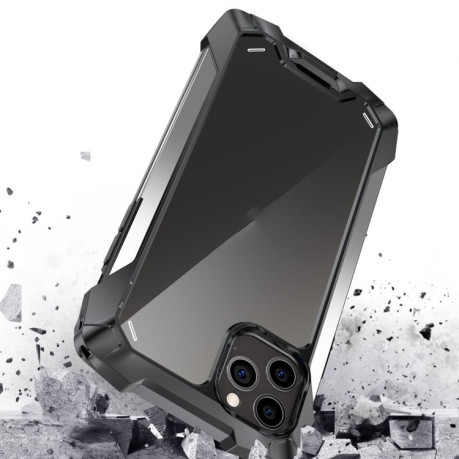 Противоударный чехол R-JUST Metal Airbag для iPhone 12 Pro Max - серебристый