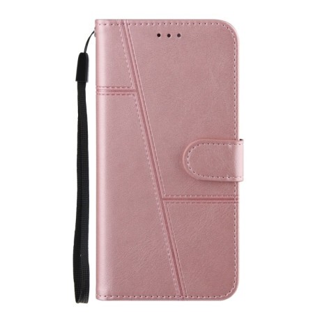 Чехол-книжка Stitching Calf Texture для Xiaomi Redmi Note 10/10s/Poco M5s - розовый