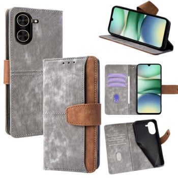 Чехол-книжка с мягким покрытием Skin Feel и магнитной застёжкой на Xiaomi Redmi A5 4G 171.7mm - серый