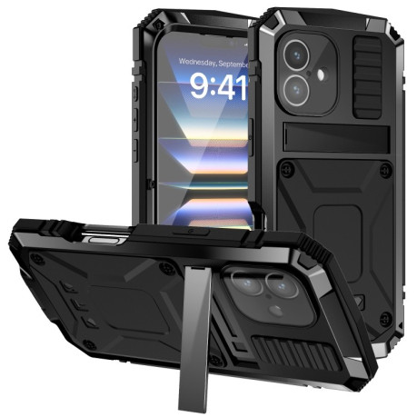 Противоударный чехол R-JUST Life Waterproof для  iPhone 16  - черный