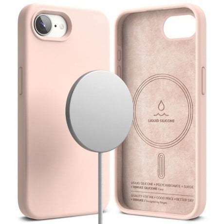 Оригінальний силіконовий чохол Ringke Silicone Magsafe для iPhone 16e - Pink