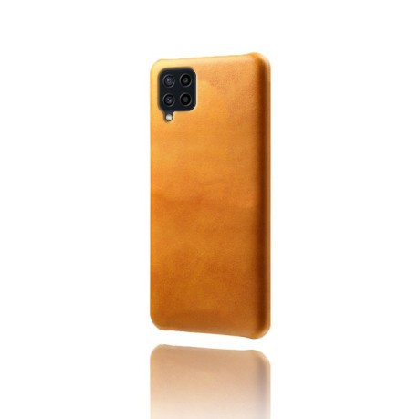 Противоударный чехол Calf Texture для Samsung Galaxy M22 - оранжевый