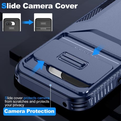 Протиударний чохол Sliding Camshield для Google Pixel 9a - синій