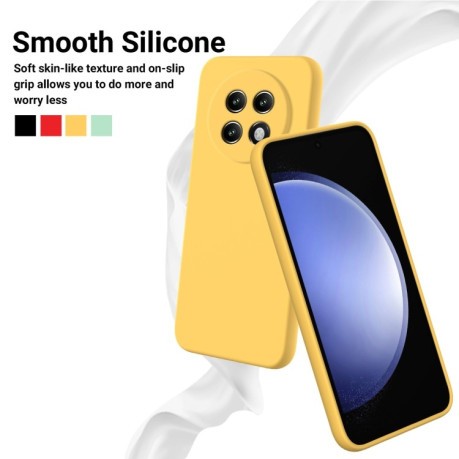 Силіконовий чохол Solid Color Liquid Silicone на Realme 13+ 5G/13 Pro 5G/13 Pro+ - жовтий