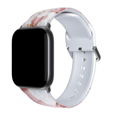 Силиконовый ремешок Breathable для Apple Watch 10 42mm/Series 8/7 41mm / 40mm / 38mm - Pink Marble