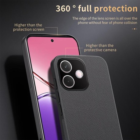 Чехол HUIYI Leather Magnetic для OPPO A5 Pro 5G - чорний