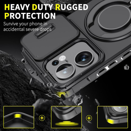 Протиударний чохол Sliding Camshield Ring Holder для OPPO Reno13 F/Reno13 FS- рожевий