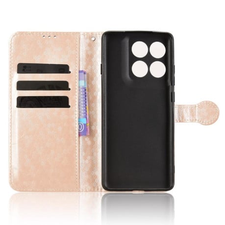 Чехол-книжка Honeycomb Dot для Motorola Edge 60 Pro - золотой