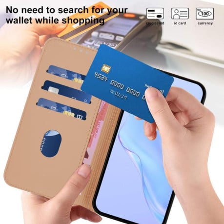 Чехол-книжка с мягким покрытием (Skin Feel) со шнурком на Samsung Galaxy A07 4G - белжевый