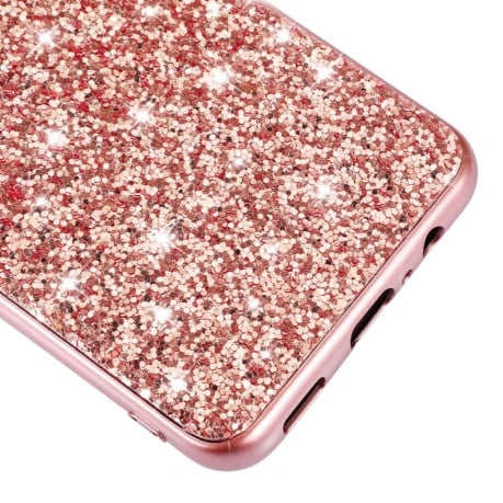 Ударозащитный чехол Glittery Powder на Samsung Galaxy A54 5G - розовое золото