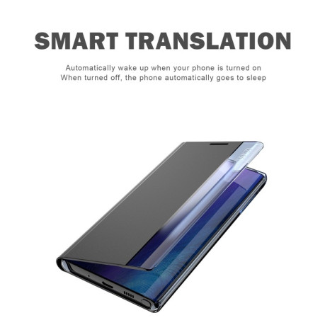 Чехол-книжка Clear View Standing Cover на Samsung Galaxy A31 - серебристый