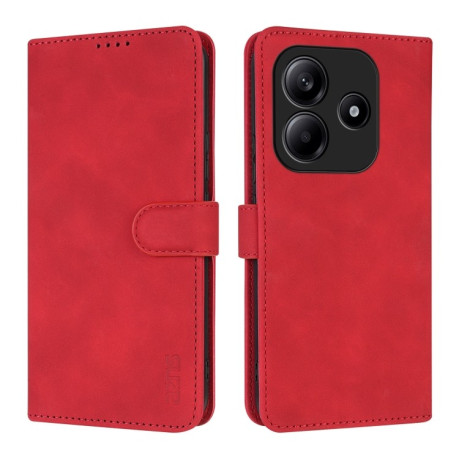 Чехол-книжка AZNS Skin Feel Calf Texture для Xiaomi Redmi Note 14 5G - красный