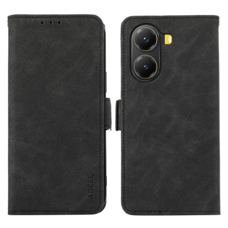Чехол-книжка ABEEL Color Block Magnetic RFID Leather для Xiaomi Poco X7 Pro - черный