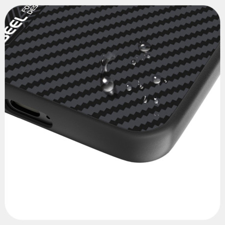 Ультратонкий чохол ABEEL 6D Micro Relief MagSafe Magnetic  для Samsung Galaxy S25+ 5G - Carbon Fiber Black