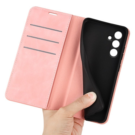 Чохол-книжка Retro Skin Feel Business Magnetic для Samsung Galaxy M55 5G - рожевий