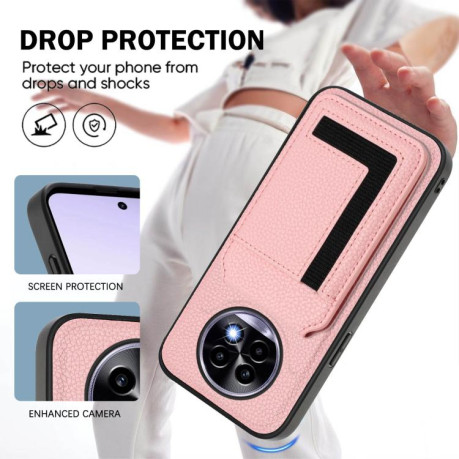Чохол CX01 Detachable Magsafe Magnetic Card Bag для Realme 13 Pro / 13 Pro+ - рожевий