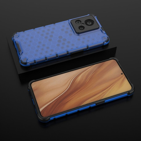 Противоударный чехол Honeycomb на Realme GT2 Explorer Master - синий