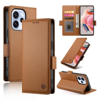 Чохол-книжка Side Buckle Magnetic Frosted Leather на OPPO Reno15 F 5G — коричневий