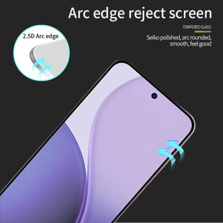 Защитное стекло MOFI 9H 3D Full Screen на OPPO Reno14 F - черное