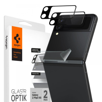 Комплект защитных стекол на камеру Spigen Optik.Tr Camera Lens для Samsung Galaxy Z Flip 3 - Black