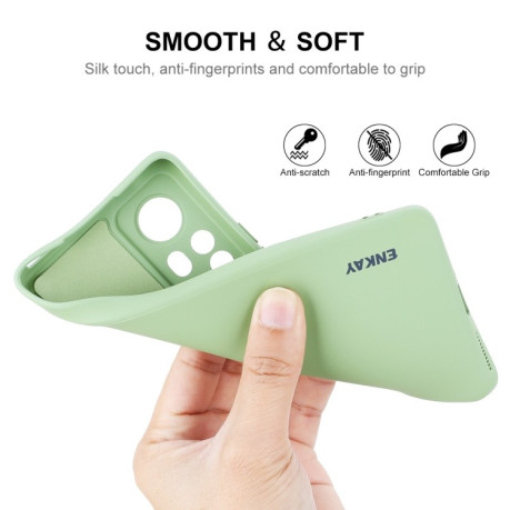 Противоударный чехол ENKAY Liquid Silicone для Xiaomi 12 Pro / 12S Pro - зеленый