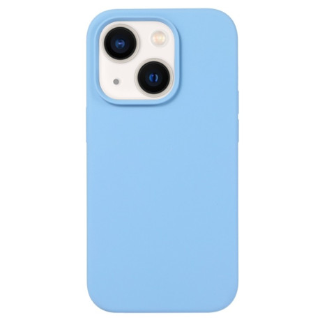 Силиконовый чехол Solid Color Liquid на iPhone 15 - голубой