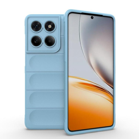 Силиконовый чехол Magic Flannel для Motorola Edge 60 Fusion 5G - голубой