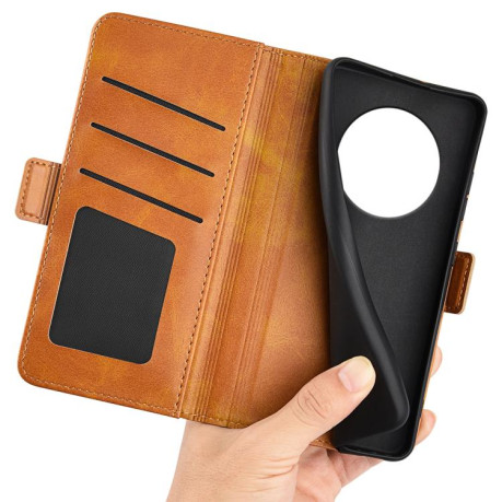 Чохол-книжка Dual-side Magnetic Buckle для Realme 14 Pro+ - жовтий