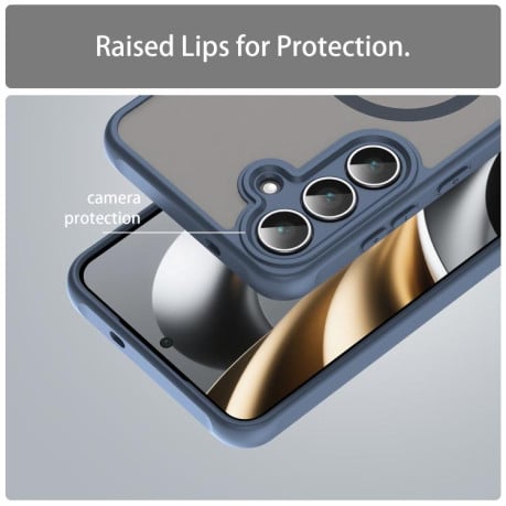 Чохол Fan Dun Series гібрид з Magsafe та захистом камери на Samsung Galaxy S25 FE 5G - синій